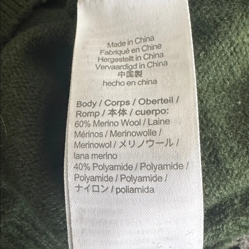 J. Crew Merino wool-nylon blend polo sweater Forest Fatigue XL